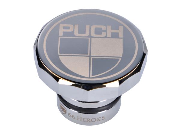 Tankdeckel Aluminium 30mm mit "PUCH" Logo